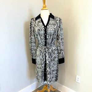 NWT Sugar Lips Snake Print Button Up Dress Size M